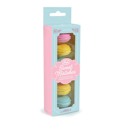 Fred Sweet Mistakes Macaron - Juego de 6 gomas de borrar, aromatizadas, divertidas para la escuela, el hogar u oficina