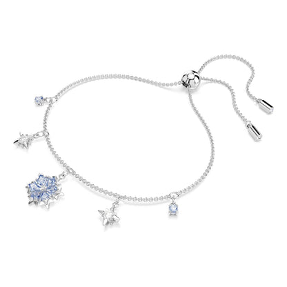 Swarovski Pulsera Magic, Copo de nieve, Azul, Baño de rodio