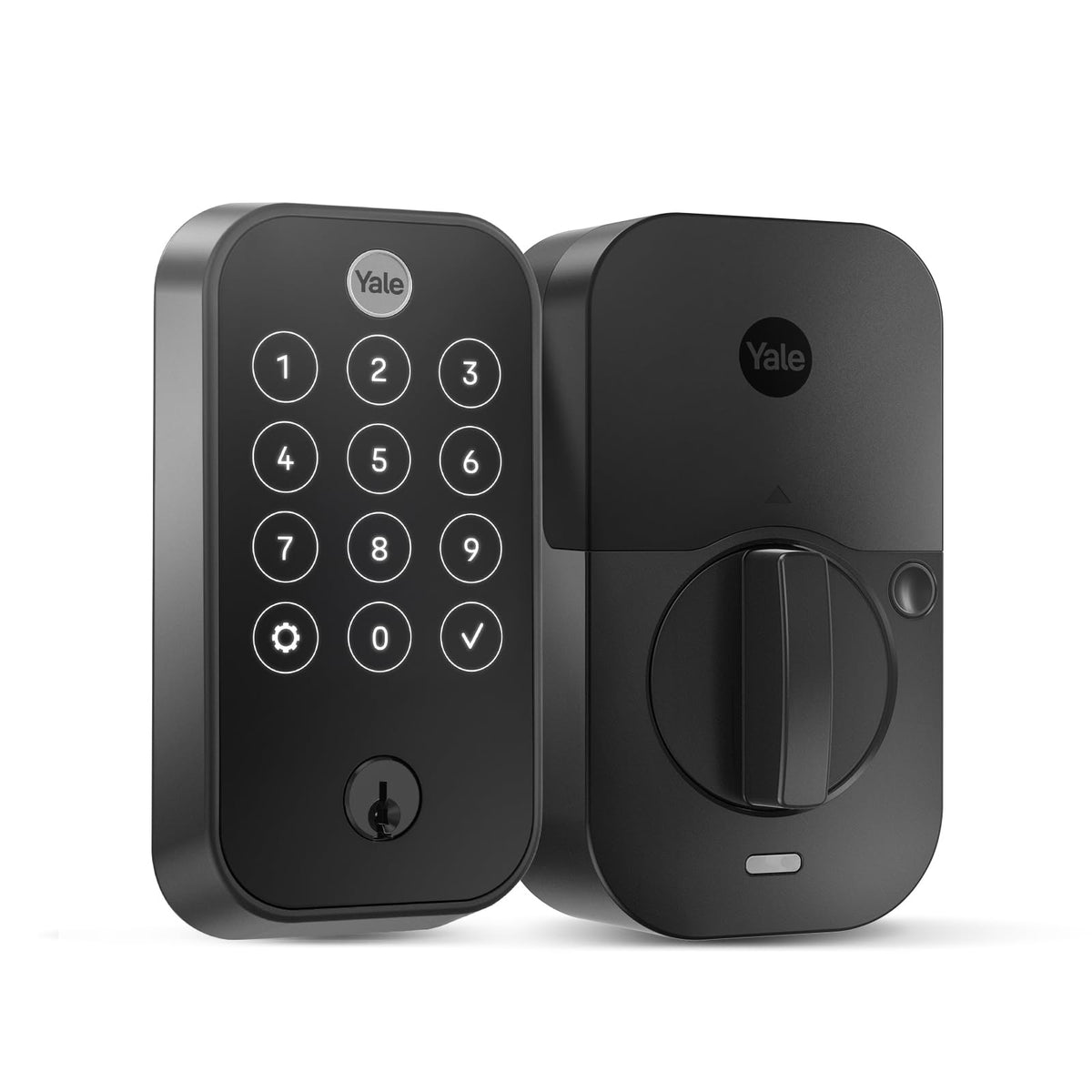 Yale Security Lock 2 Touch, cerradura biométrica de puerta con teclado y huella dactilar negra con código o huella dactilar (sin Wi-Fi), YRD420-F-BLE-BSP
