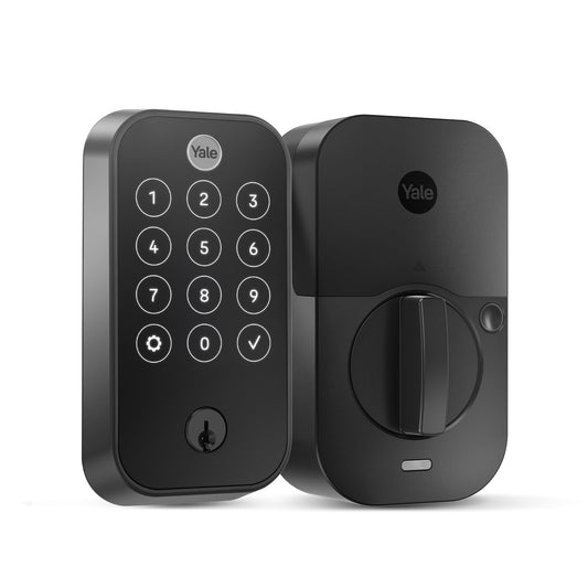 Yale Security Lock 2 Touch, cerradura biométrica de puerta con teclado y huella dactilar negra con código o huella dactilar (sin Wi-Fi), YRD420-F-BLE-BSP