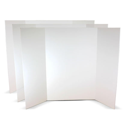 Flipside Products - Tableros de espuma de 36 x 48 pulgadas para presentaciones, ferias de ciencias, proyectos escolares, exhibiciones de eventos y tablero de fotos triplegado, color blanco, paquete de - Blanco