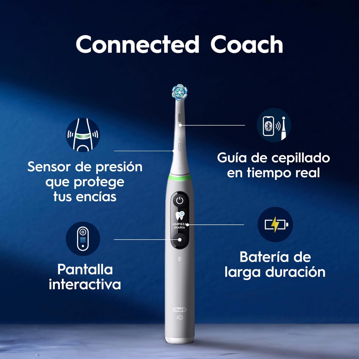 Oral-B Cepillo Dental Eléctrico iO6, Conexión con App, Sensor de Presión