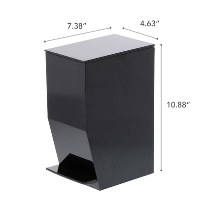 Yamazaki Home - cubeta de Basura Sanitario para baño, Cocina, plástico, 1 galón | 3.9 litros, Asas, Tapa, no Requiere Montaje.