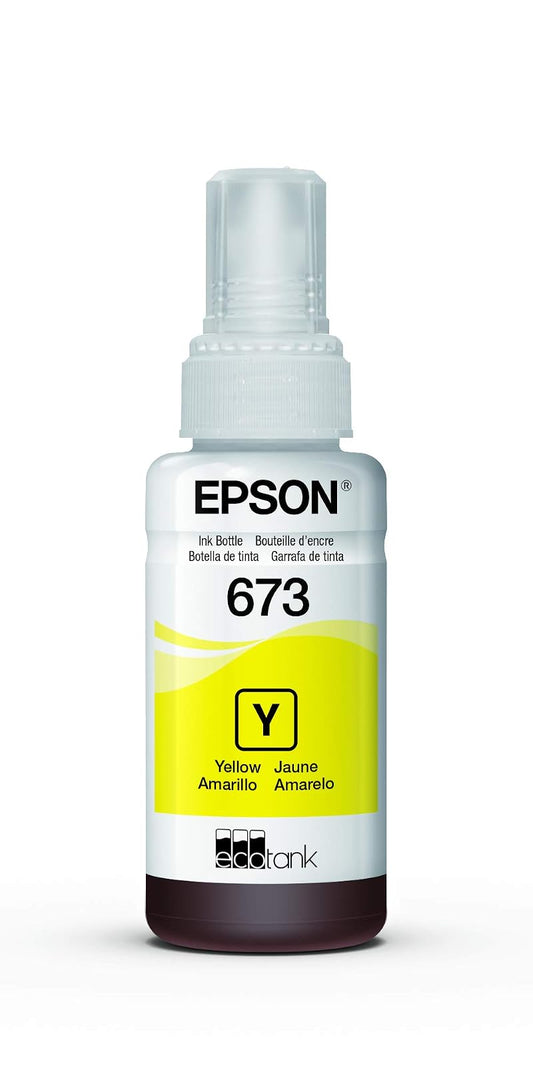 Epson Botella de Tinta Color Amarillo T673 para Impresoras L805, L810, L850 y L1800