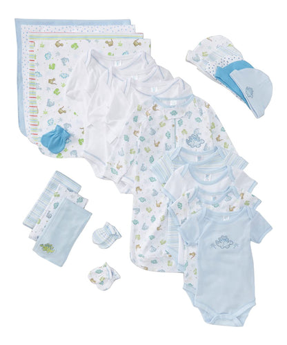 Spasilk Baby Essential Set de Canastilla 23 Piezas 0-6 Meses - 0-6 Meses - azul Boy