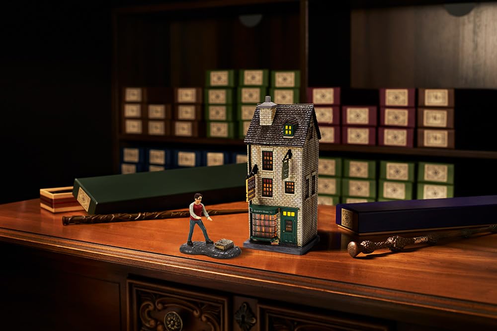 Department 56 Harry Potter Village Flourish and Blotts Librería Edificio Iluminado, 8.3 Pulgadas, Multicolor