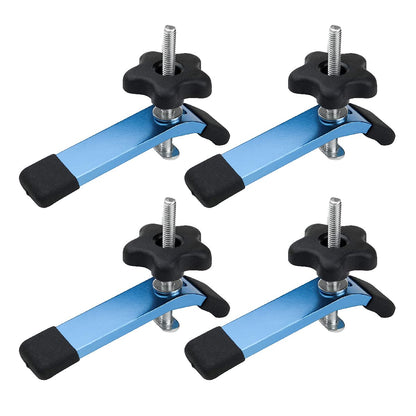 Powertec Abrazadera De Sujeción En T 71168-P2 | 5-1/2 pulgadas largo x 1-1/8 pulgadas ancho, paquete de 4, abrazadera para pista en T para carpintería