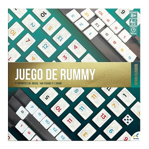 Novelty Corp - Juego de Mesa Rummy, Juego Clasico, Alta Calidad