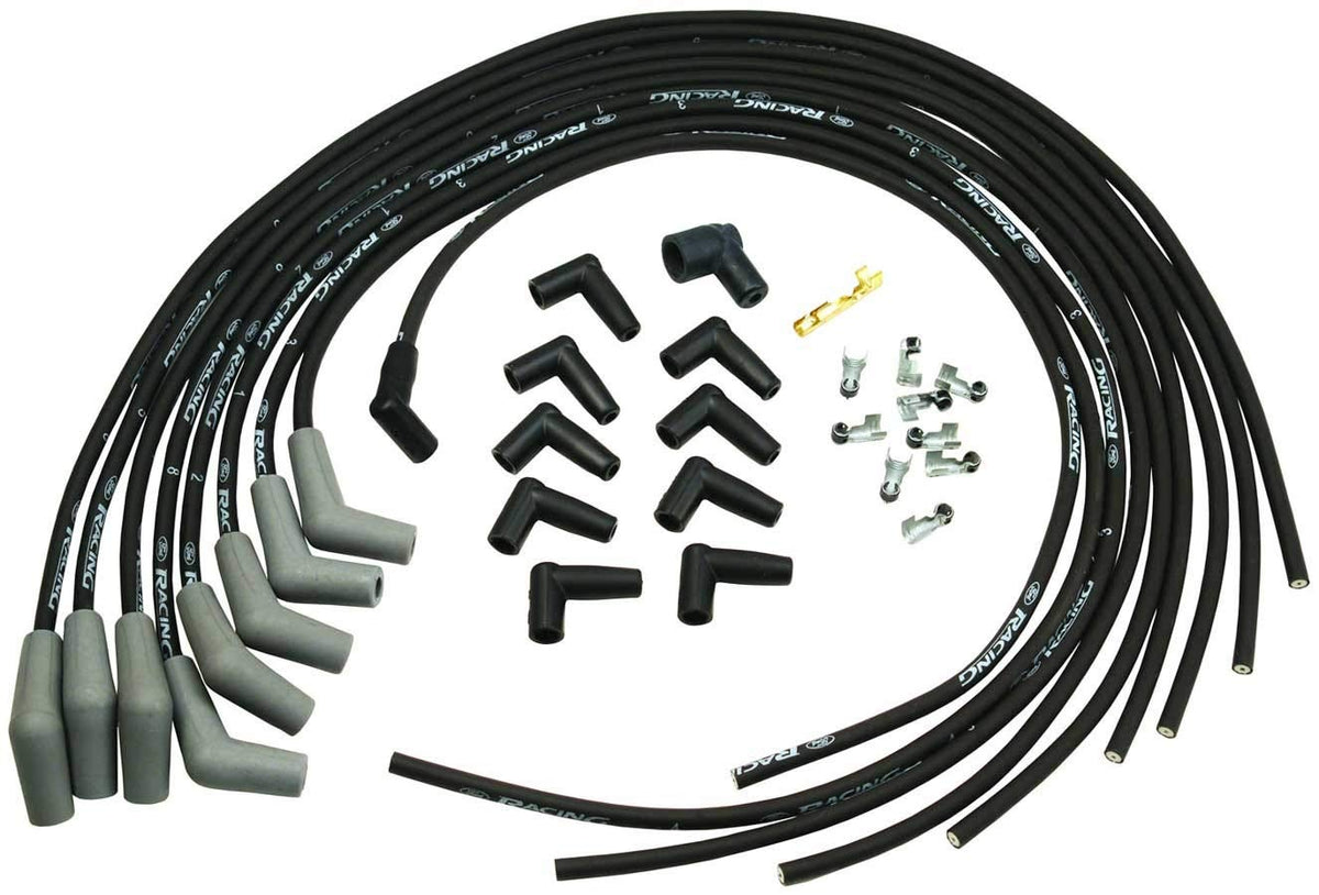 Ford Racing Juego de Cables para Bujía Universal M12259M302, 9 mm, Negro