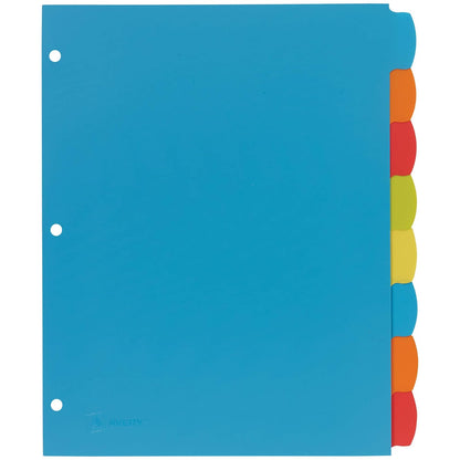 Avery Big Tab Write & Erase Divisores de plástico duradero, juego de 8 pestañas, brillos multicolores, 3 juegos (21210)