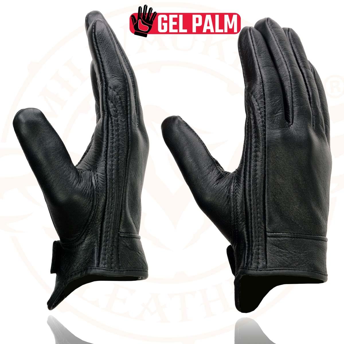 Milwaukee Leather Guantes de Verano para Hombre, Negro, XL, MG7510-BLK-XL