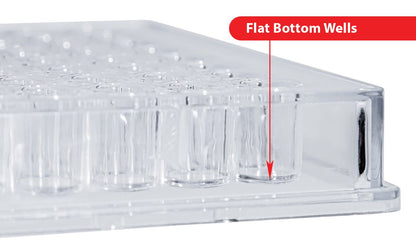 Globe Scientific 120030 Polystyrene Microtest Plate, 96-Well, U-Bottom (Pack of 50)