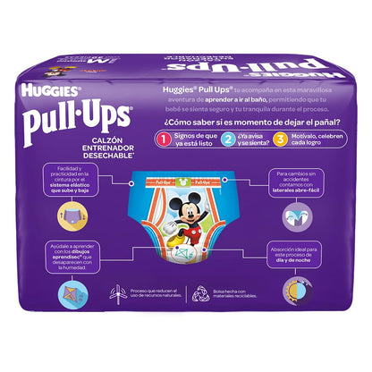 Huggies Pull-Ups Calzoncitos Entrenadores, Talla Mediana Niño, Paquete con 30 Piezas, Ideal para niños de entre 12 a 15 kg
