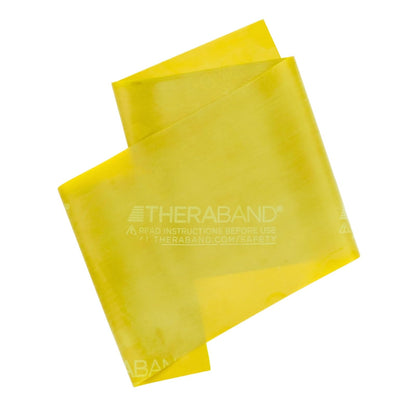 Theraband Banda de Resistencia de Látex Profesional 6 Pies - Amarillo - Delgado - Principiante Nivel 2 - 6 Foot