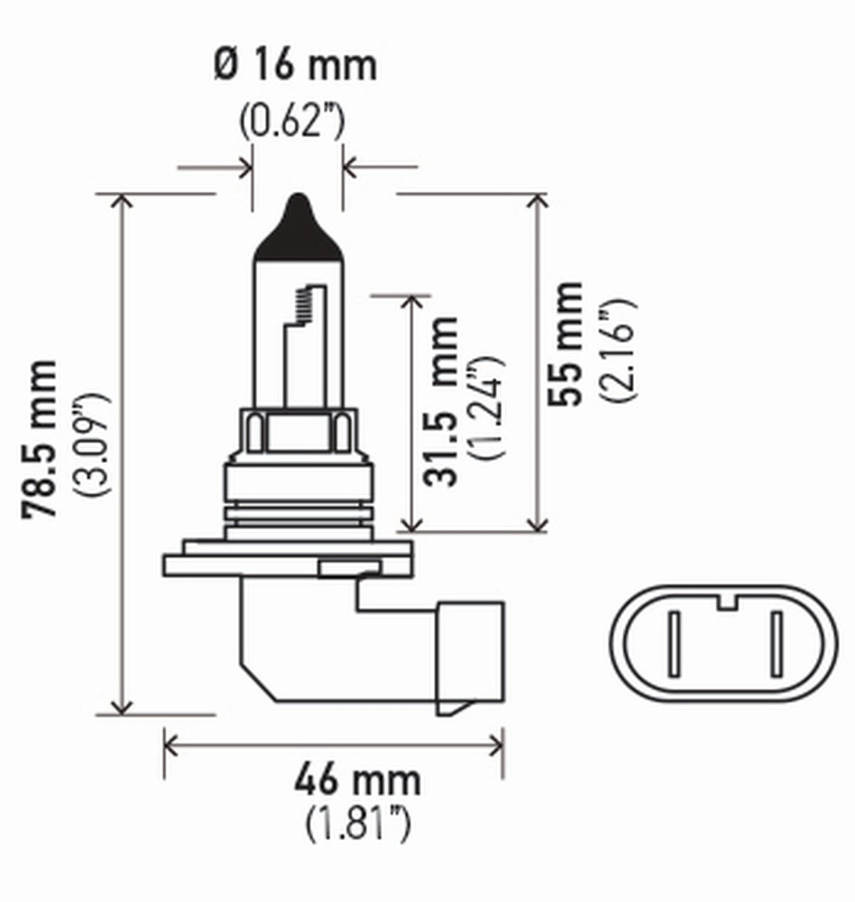 Hella 9006 80WTB Focos Halógenos de Alta Potencia 80W, Bíster Doble