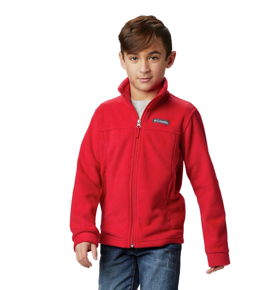 Columbia Steens Mt chamarra de forro polar para niño - G - Rojo (Mountain Red)