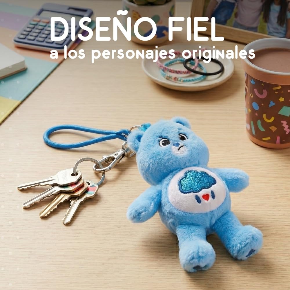 Ruz Llavero Peluche Care Bears 10 cm Suave con Aro Metálico | Accesorio para Mochila Bolsa o Llaves | Diseño Ligero y Resistente Ideal para Uso Diario o Regalo | Multicolor