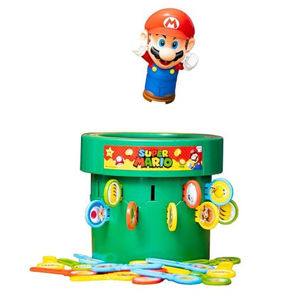 TOMY Pop Up Super Mario - Juego para niños, Juguetes de Super Mario y Juegos Familiares para la Noche de Juegos para niños, Juegos de Mesa e Ideas de Navidad para niños a Partir de 4 años