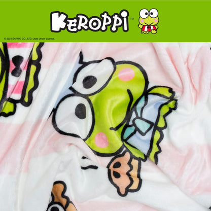 Franco Collectibles Keroppi Foodie Bedding - Manta súper Suave y acogedora, 62 x 90 Pulgadas, (Producto con Licencia Oficial)