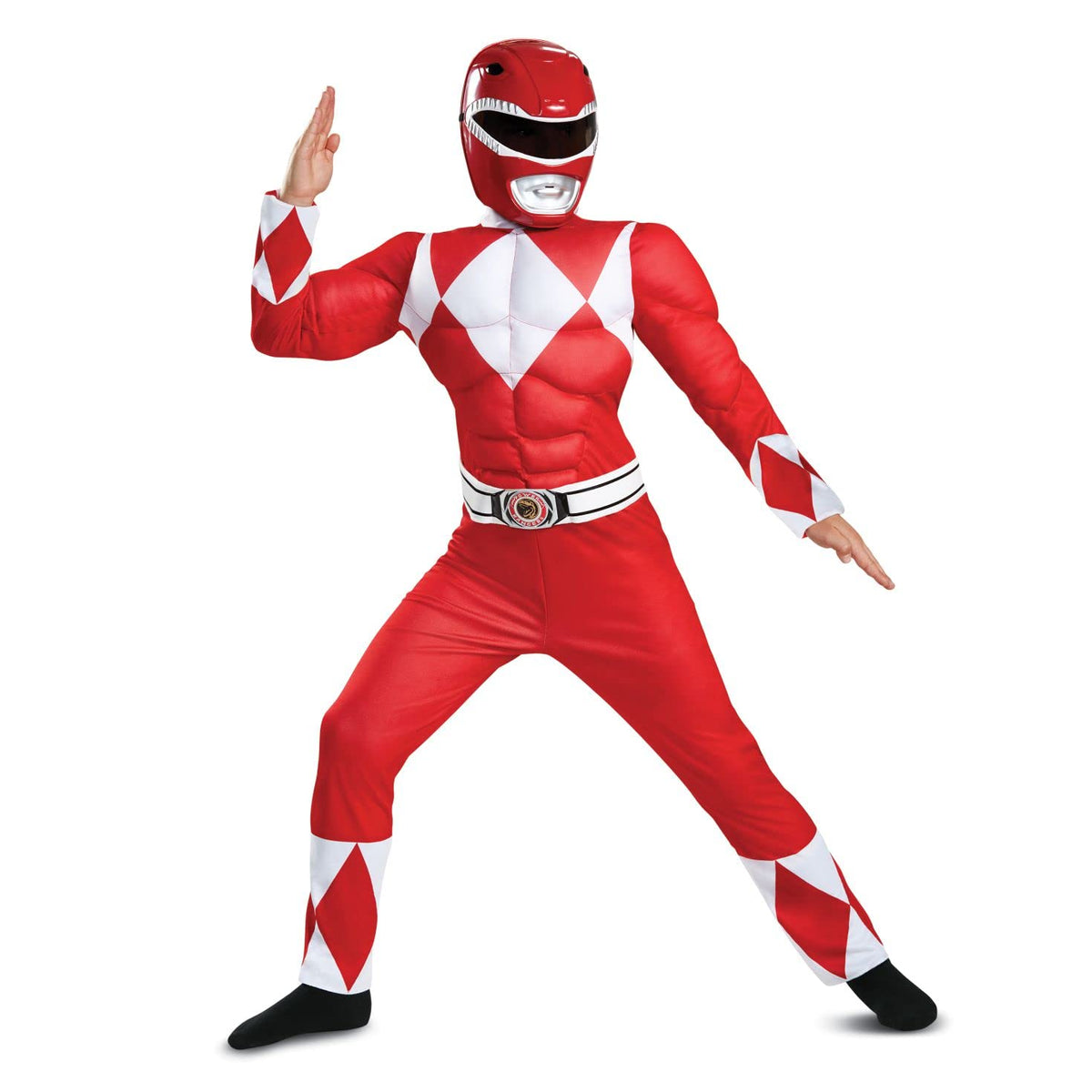 Disguise Red Ranger - Disfraz clásico para niño, rojo, mediano/(7-8)