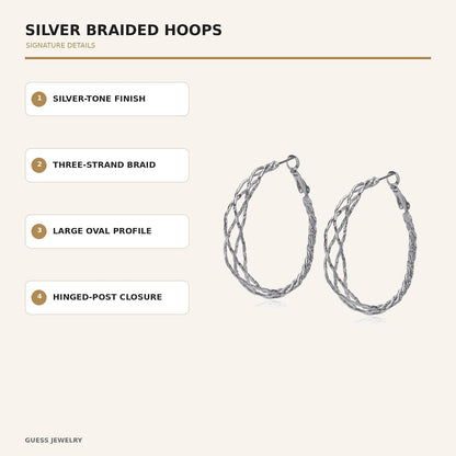 Guess Braided Hoop Earrings