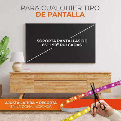 Tecnolite Connect Kit Tira LED de TV Inmersión Inteligente Wi-Fi Sync Box - Luz RGB, Retroiluminación para Pantallas hasta 90'', Gaming, Música, Compatible con Alexa, Google Assistant, Atajos de Siri