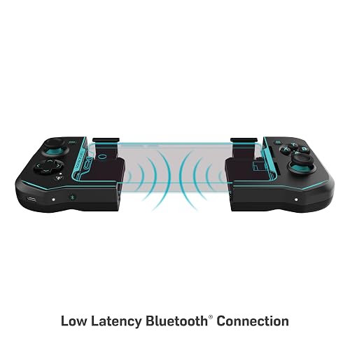 Turtle Beach Atom Mobile Game Controller with Bluetooth for Cloud Gaming on Android Mobile Devices with Compact Shape, Console Style Controls & Low Latency Bluetooth - Black/Teal
