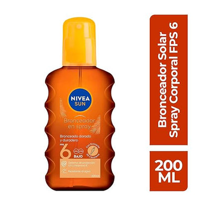 Protector Solar NIVEA SUN Protect & Bronze FPS 50 200Ml, Bronceado Natural Spray