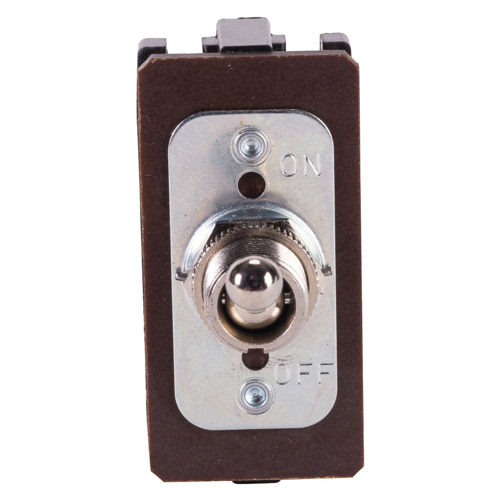 Interruptor de palanca, contacto mantenido y múltiples polos, función de corte de encendido y apagado, DPST, actuador de latón/níquel, 20/10 amperios a 125/250 VAC/DC, conexión de tornillos