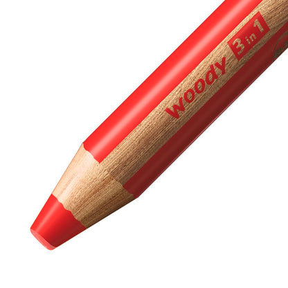 STABILO Woody 3 en 1 lápiz, juego de 10 colores, multicolor de madera
