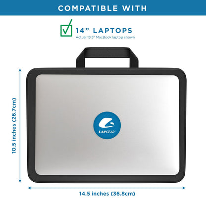 LAPGEAR - computadora Compacto para portátiles de hasta 15 Pulgadas - Negro - Estilo No. 43108