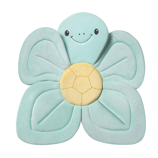 Nuby Turtle - Cojín de baño para tina o fregadero, tela suave y fácil de secar, 0 a 6 meses, color turquesa