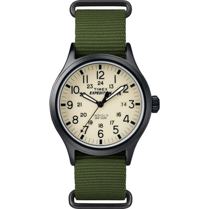 Timex Expedition Scout Reloj Análogico para Hombre, 40 mm - Verde - Negro - Crema