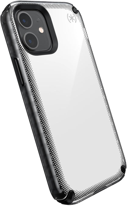 Speck Products Presidio2 Armor Cloud OPhone 12 Mini, Transparente/Negro/Blanco Caliente/Negro/Negro