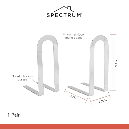 Spectrum Diversified Elements - Sujetalibros, Cromado, Pequeño, 1