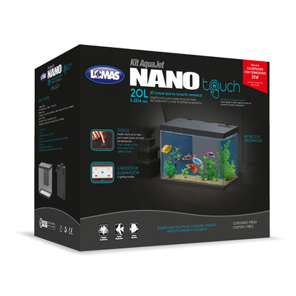 Lomas Kit de Acuario Nano Touch con Filtro, Calentador y Luz LED, 20 L