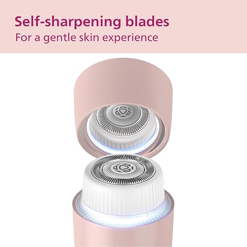 Philips Depiladora Facial Portátil Serie 5000 Para Mujer | Elimina el vello facial con precisión | Luz LED integrada | Cabezal hipoalergénico | Compacta e inalámbrica | BRR454/00