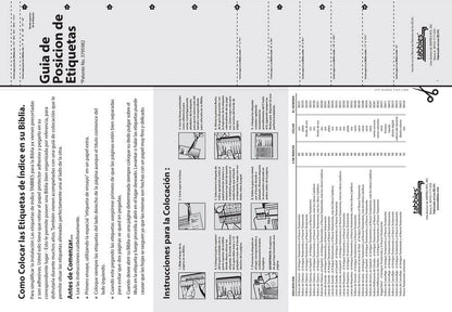 Tabbies Pestañas de Indexación Biblia Católica Español Arco Iris 90 Pestañas