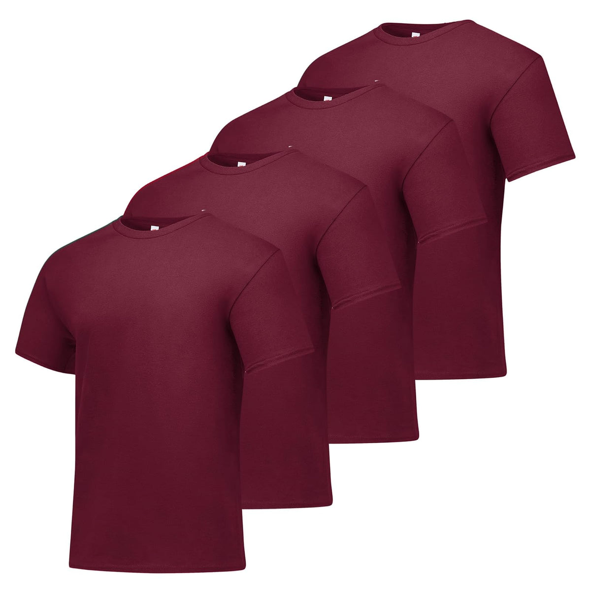 Hanes ComfortSoft Playera de Manga Corta para Hombre, Paquete de 4 - Granate - Paquete de 4 - G