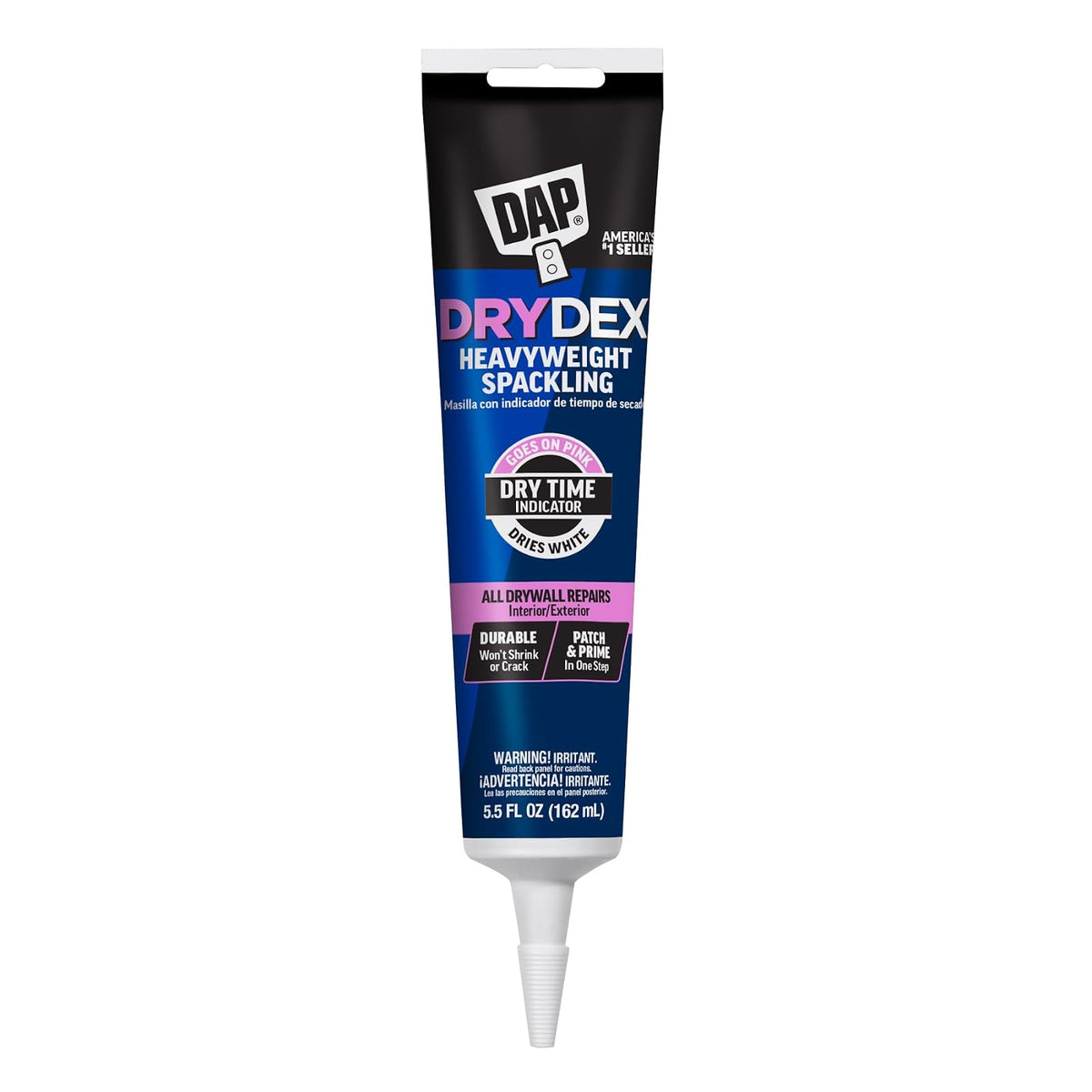 Dap Drydex Spackle Pasta para Resanar Interior y Exterior - 165 ml - Rosado - Blanco