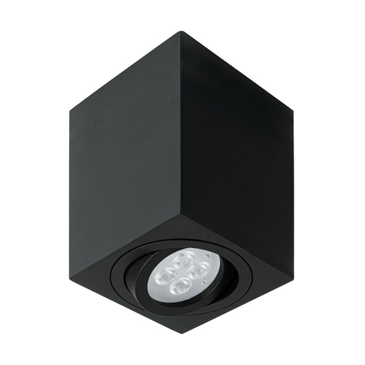 Volteck Lait SOB-403S, Luminario de sobreponer con spot dirigible, cuadrado, negro