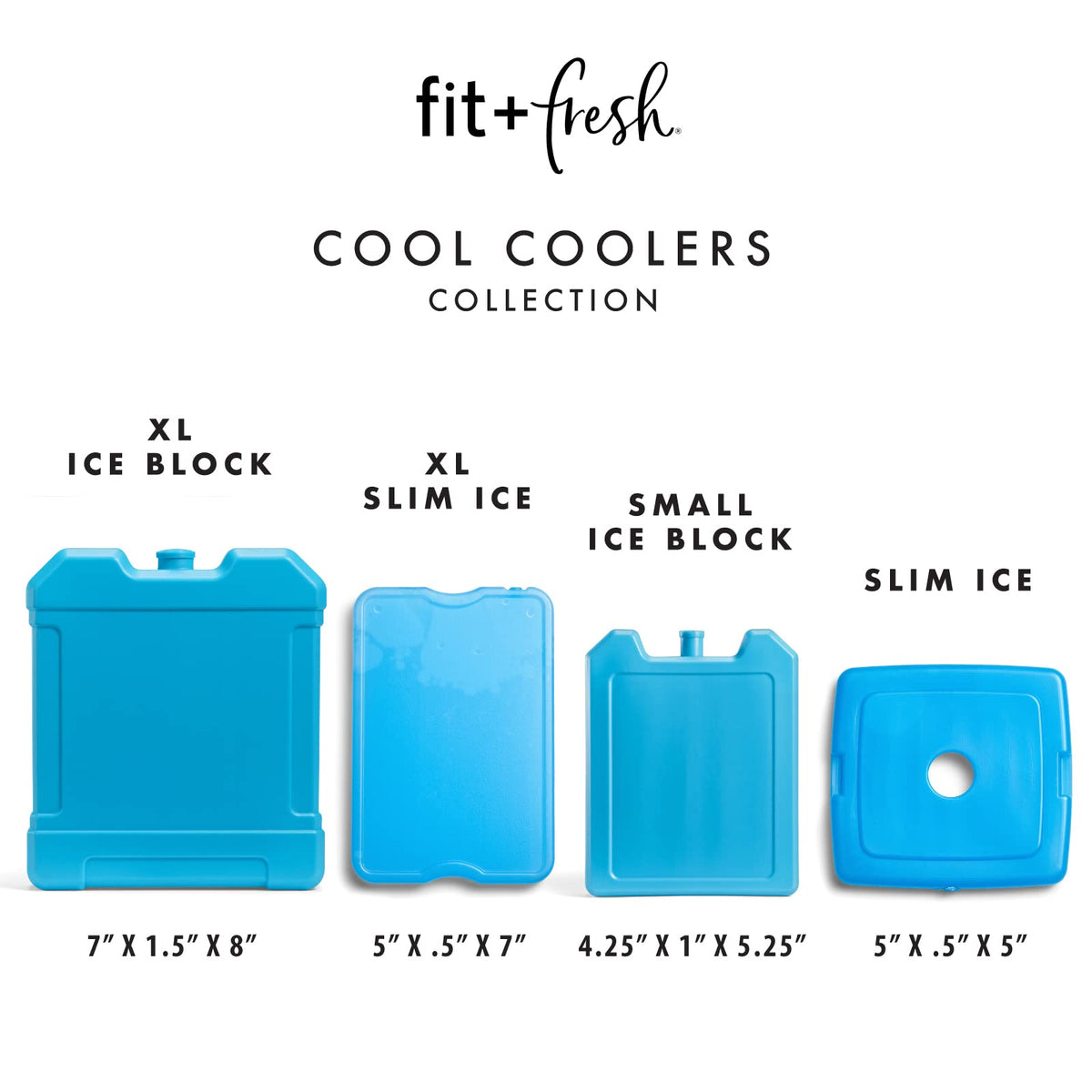 Cool Coolers by Fit + Fresh, bloque de hielo para congelador XL, paquete de hielo grande y potente, perfecto para enfriador aislado, bolsa de playa, enfriador de mochila y más, 1 paquete, azul