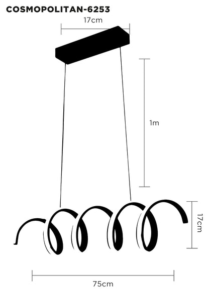 LÁMPARA TIPO CANDIL COLGANTE - LUXICA LIGHTING - Lampara Elegante y Moderna con Luz colgante LED - Lámparas innovadoras