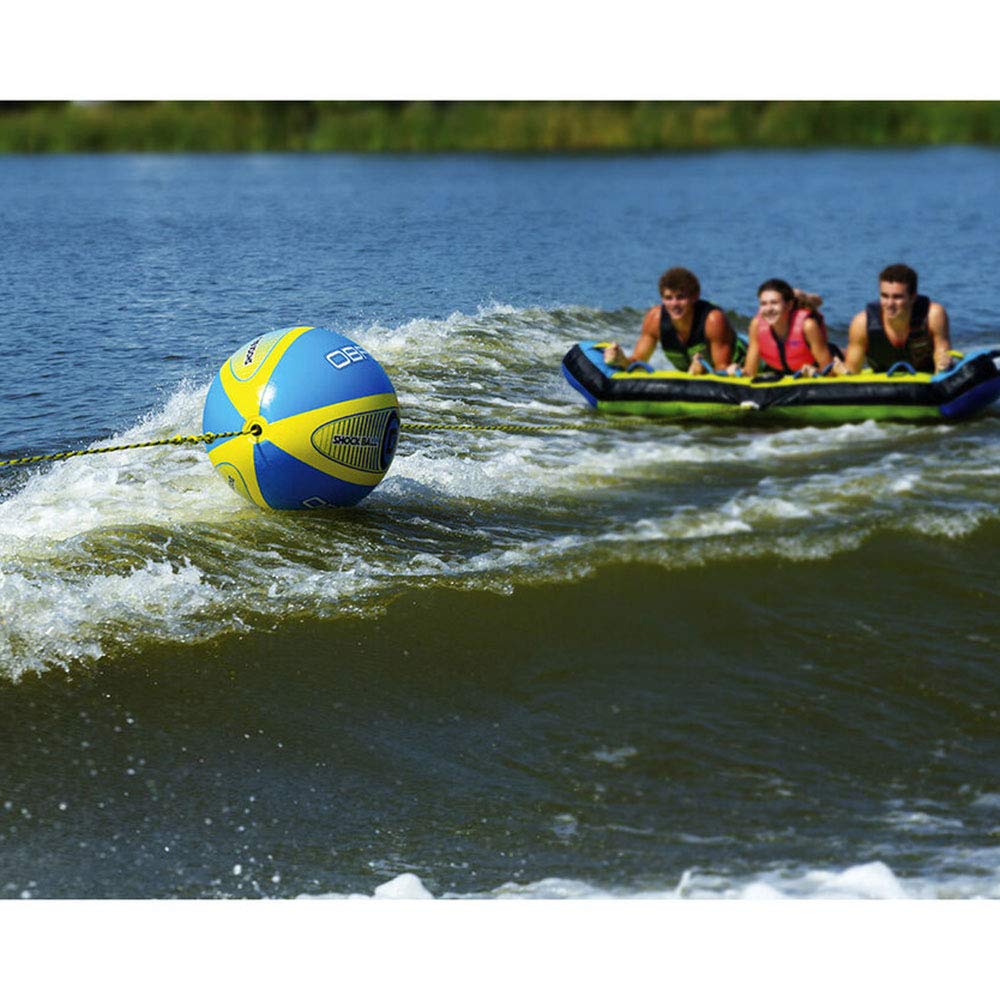 O'Brien Oval Shock Ball and Towable Tube Floats with Rope for Lake or River