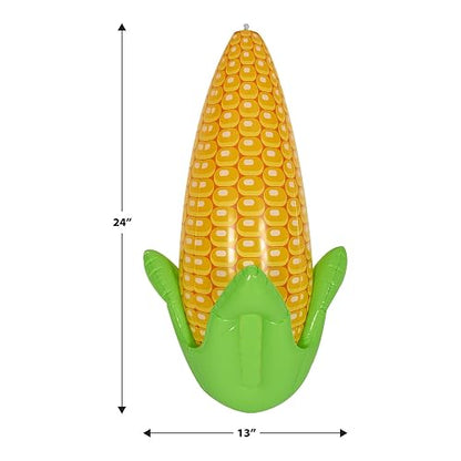 Beistle - Mazorca de maíz inflable de plástico de 24 x 13 pulgadas para decoración temática de granja, cosecha de otoño, decoración y suministros