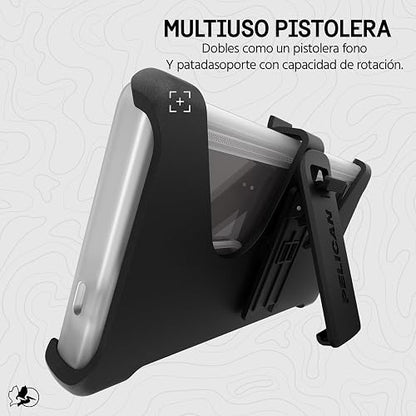 Pelican Voyager - Funda con Clip para cinturón para Samsung Galaxy S24 Ultra Compatible con Carga inalámbrica, con protección contra caídas de Grado Militar de 18 pies - Transparente