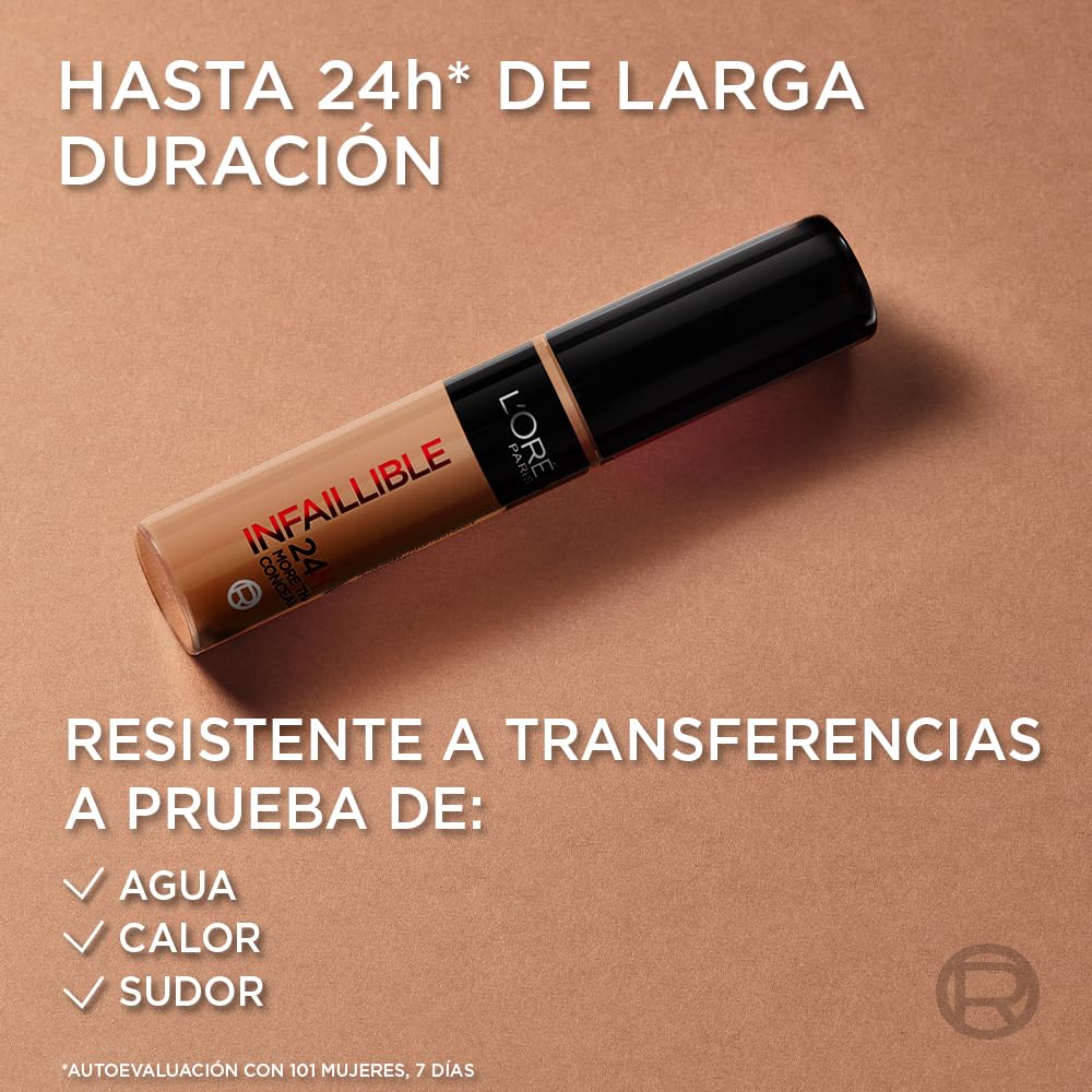 L'Oréal Paris Infallible Corrector líquido de alta cobertura, Tono 329