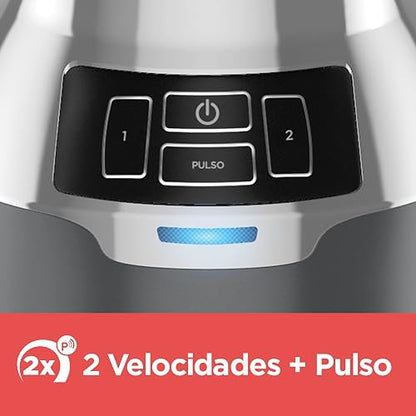 Black+Decker Licuadora Personal 600W con Tecnología Silenciosa, PB2004G | 4 vasos personales de 500Ml, 2 velocidades más función pulso y cuchillas de acero inoxidable