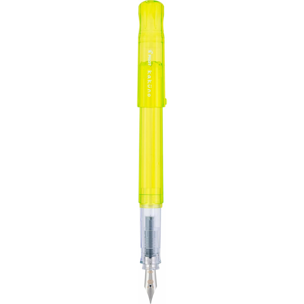 PILOT Pluma Fuente Kakuno, barril color verde traslúcido, punto mediano, estuche con una pieza