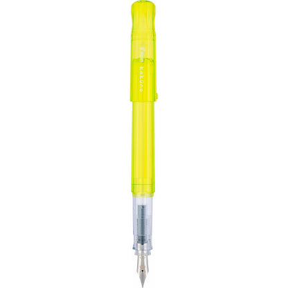 PILOT Pluma Fuente Kakuno, barril color verde traslúcido, punto mediano, estuche con una pieza